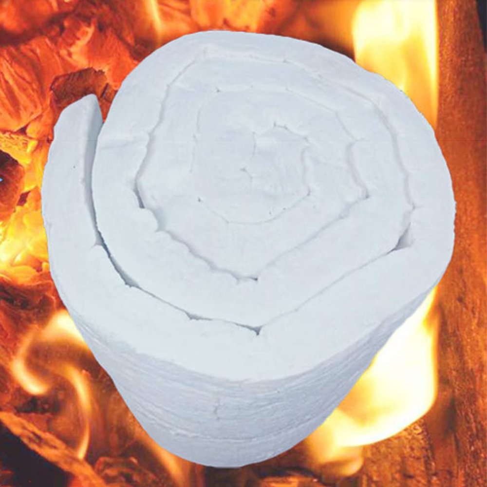 WMEIE Ceramic Fiber Insulation Baffle Fire Blanket, Fiber Insulation Blanket Roll for Kilns Ovens Furnaces Forges Stoves, High Density Heat 2300F (1260C),20mm 0.61x7.2m