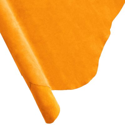 ELW Premium Suede Cowhide 2-4 oz (1-1.6mm) - Soft Full Grain Pre-Cut Side Leather - (1-3 SQ FT 4 PCS,Gold) - USA Made Silky Buffed Suede Fabric Leather for Car Upholstery, Crafts, Garments, Furniture