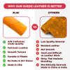 ELW Premium Suede Cowhide 2-4 oz (1-1.6mm) - Soft Full Grain Pre-Cut Side Leather - (1-3 SQ FT 4 PCS,Gold) - USA Made Silky Buffed Suede Fabric Leather for Car Upholstery, Crafts, Garments, Furniture view 4