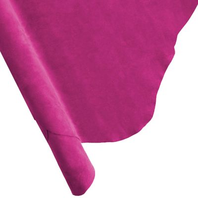ELW Premium Suede Cowhide 2-4 oz (1-1.6mm) - Soft Full Grain Pre-Cut Side Leather - (2-4 SQ FT 2 PCS,Fuschia) - USA Made Silky Buffed Suede Fabric Leather for Car Upholstery, Crafts Garments Furniture