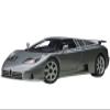 Bugatti EB110 SS Super Sport Grigio Metalizzatto Silver Metallic with Silver Wheels 1/18 Model Car by Autoart 70916 view 1