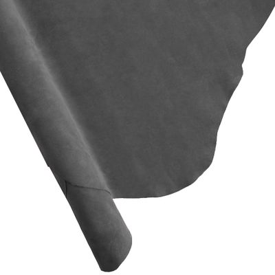 ELW Premium Suede Cowhide 2-4 oz (1-1.6mm) - Soft Full Grain Pre-Cut Side Leather - (2-4 SQ FT,Dark Grey) - USA Made Silky Buffed Suede Fabric Leather for Car Upholstery, Crafts, Garments, Furniture