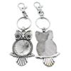 100 Pieces Keyring Keychain Wholesale Suppliers Jewelry Lobster Clasps TK1D6C Owl Cabochon Base Blank view 1