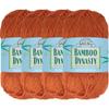 JubileeYarn Bamboo Dynasty Yarn - 50g/Skein Fingering Weight Bamboo Rayon - 3407 Burnt Orange - 4 Skeins view 1