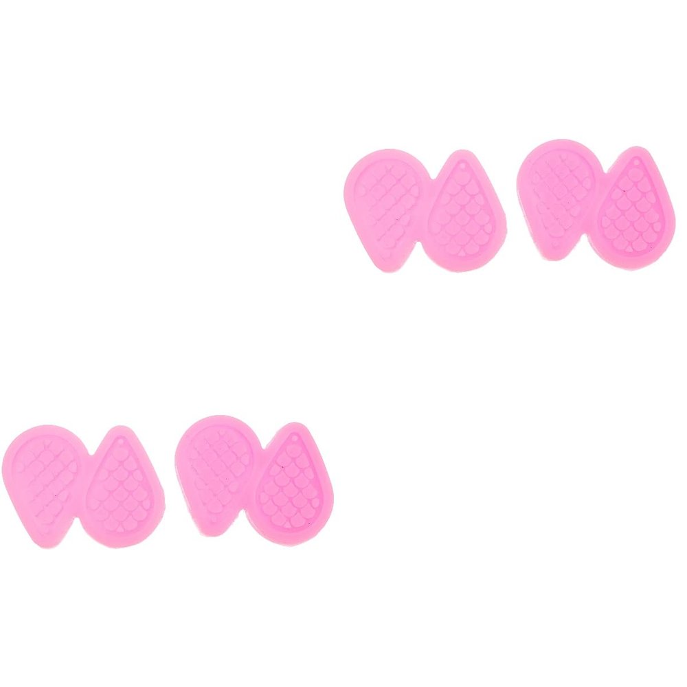 Wakauto 4pcs Silicone Earrings Molds for Epoxy Jewelry Making Design Non-Stick Crafting Tool for Handmade Earrings and Accessories