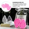 Wakauto 4pcs Silicone Earrings Molds for Epoxy Jewelry Making Design Non-Stick Crafting Tool for Handmade Earrings and Accessories view 2