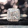 RKKOJJO 925 Sterling Silver Shiny Full Diamond Ring Cubic Zirconia Cocktail Rings CZ Diamond Ring Eternity Engagement Wedding Band Ring for Women (US Code 9) view 1