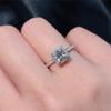 RKKOJJO 925 Sterling Silver Shiny Full Diamond Ring Cubic Zirconia Cocktail Rings CZ Diamond Ring Eternity Engagement Wedding Band Ring for Women (US Code 9) view 4