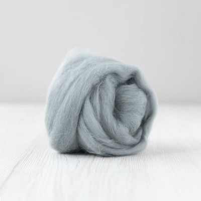 Wool Roving - Extra Fine Merino - Wet Nuno Needle Felting - Spinning - Knitting - Weaving - Carding - Grey Black Palette - 100g/3.5oz - Classic Collection DHG (Wolf)