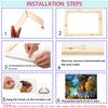 Cyauatt 2 Pack 12"x16"Canvas Stretcher Bars, DIY Wood Canvas Frames Kit, Wooden Art Frames, Wood Stretching Bars for Gallery Wrap Oil Painting Posters and Canvas Arts (12" x16) view 3
