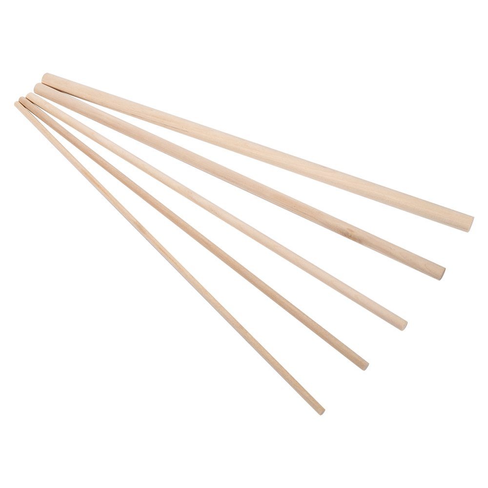 Wooden Sticks, Wood Dowel Rods 30cm, 3 4 5 6 8 10mm Optional, Unfinished Wooden Dowel Sticks Wooden Poles, Small Wood Building Stick Craft Sticks(8MM*30CM)