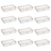 Thintinick 12 Pack Rectangular Clear Plastic Storage Containers view 1