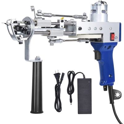 WZFANJIJ Electric Carpet Tufting Gun Carpet Weaving Machine Cut Pile Rug Tufting Gun Pray Gun Speed 5-40 Stiches/secs with Wool and Tufting Cloth