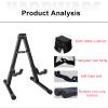 CHUANGRUN Guitar Stand, Folding Universal A Frame Stand Adjustable Guitar Stand, Easy to Carry Mini Stand for All Guitars, Ukulele, Violin, Banjo, Vertical Instrument Display Rack for Home or Studio view 2