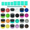 JAJADO 12 Jars Chalk Paste Paint Set, 9 Pcs Chalk Paint Mini Squeegees and Rubber Squeegee Stir Sticks, Screen Printing Ink Reusable Adhesive Stencil Paste Craft on Wood, Furniture, T-Shirt view 1