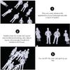 Healifty Miniature People Figures Model Mannequin O Gauge Unpainted Railway Layout Figures Mini Standing Poses Model 50pcs White view 3