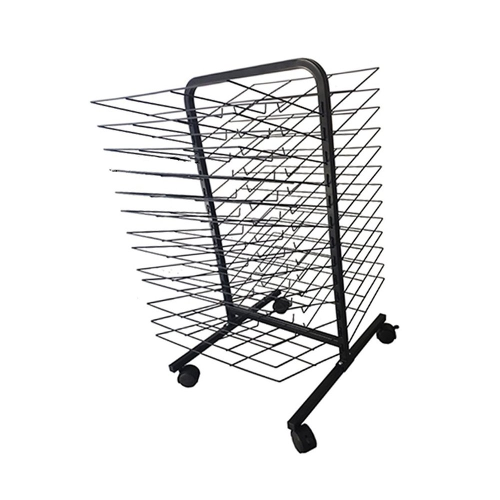 LYLFF Art Drying Rack, Art Class Oil Painting Board, Drying Paper Works and Storing Children's Gifts Foldable Oil Painting Board Magazine Display Cabinet
