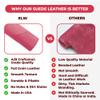 ELW Chap Splits Suede Leather 4-5 oz (1.6-2mm) - Pre-Cut Pink 2-4 SQ FT 2 PCS | USA Made AB Grade Full Grain Leather Sheet, Soft Leather Hide for DIY, Craft, Car Upholstery, Garments, Furniture view 4