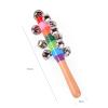 2 Pack Vivid Color Rainbow Handle Wooden Bells Jingle Stick Shaker Rattle 10 Jingle Bells Interactive Musical Bell view 4
