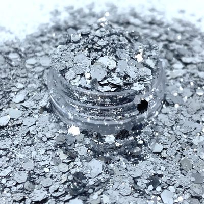 Sliver Mix Glitter, Christmas, Graduation, Glitter for Nails, Glitter for Tumblers, Glitter Shapes for tumblers, Glitter Shapes for Crafts, Glitter Shape Confetti (4oz)