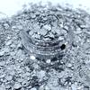 Sliver Mix Glitter, Christmas, Graduation, Glitter for Nails, Glitter for Tumblers, Glitter Shapes for tumblers, Glitter Shapes for Crafts, Glitter Shape Confetti (4oz) view 1