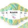 Kulahlik 250g(5x50g) Acrylic Yarn for Crochet/Knitting, Colorful Gradient Yarn Thread, 5 Rolls Skeins, Perfect for Any Knitting Crochet and Crafts Mini Project view 1