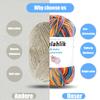 Kulahlik 250g(5x50g) Acrylic Yarn for Crochet/Knitting, Colorful Gradient Yarn Thread, 5 Rolls Skeins, Perfect for Any Knitting Crochet and Crafts Mini Project view 3