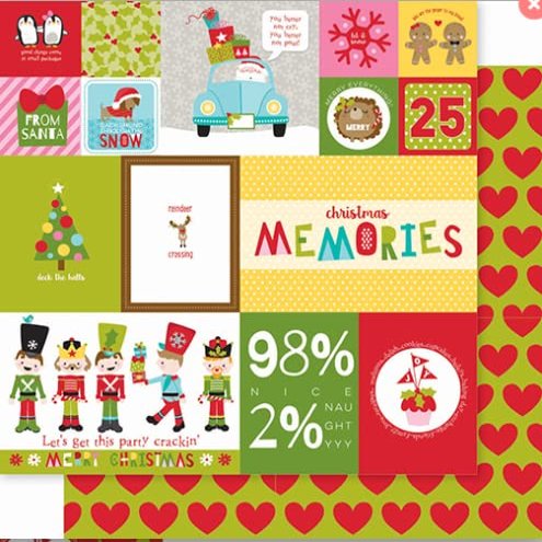 Daily Details - Santa Squad Christmas 12x12 Scrapbook Paper - 5 Sheets