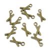 Price per 60 Pieces Antique Bronze Plated Jewelry Making Charms Findings Crafting Suppliers 450231 Letter X Alphabet view 1