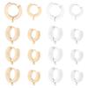 DICOSMETIC 24Pcs Huggie Hoop Earring Findings 24K Gold Plated Huggie Earring with Loop Stainless Steel Leverback Earrings Findings 12/15mm Round Earrings Hooks for Jewelry Making view 1