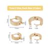 DICOSMETIC 24Pcs Huggie Hoop Earring Findings 24K Gold Plated Huggie Earring with Loop Stainless Steel Leverback Earrings Findings 12/15mm Round Earrings Hooks for Jewelry Making view 2