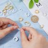 DICOSMETIC 24Pcs Huggie Hoop Earring Findings 24K Gold Plated Huggie Earring with Loop Stainless Steel Leverback Earrings Findings 12/15mm Round Earrings Hooks for Jewelry Making view 3