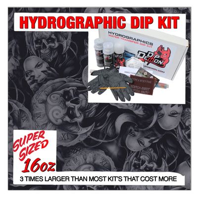 Hydrographic Dip Kit Metallic Masquerade Skulls 16oz dip demon Hydro dip Dipping