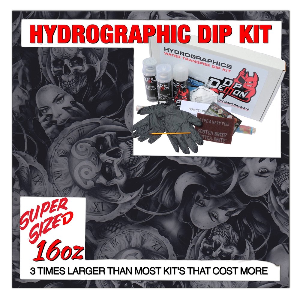Hydrographic Dip Kit Metallic Masquerade Skulls 16oz dip demon Hydro dip Dipping