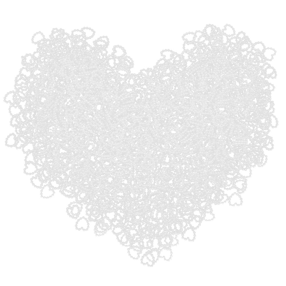 1000PCS Pearl Beads, 11mm Heart Shaped Loose Beads White Heart Crafts Charm Pearls Jewelry Making Supplies for Necklace Bracelet Earring Jewelry Making