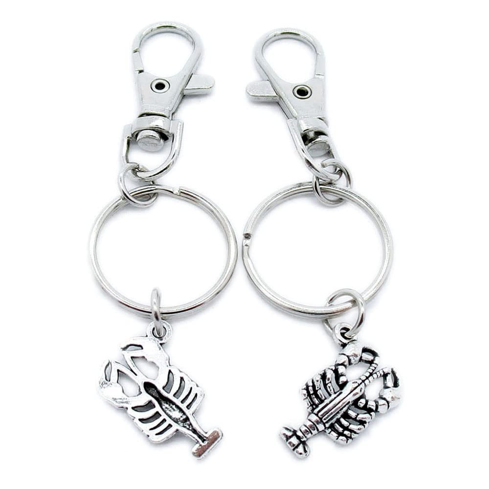 5 Pieces Keyring Keychain Wholesale Suppliers Jewelry Lobster Clasps IA7Y4J Shrimp Crayfish