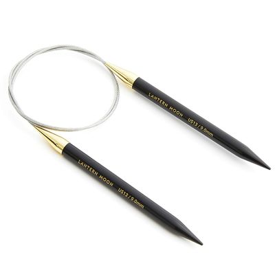 Lantern Moon Ebony Wood Fixed Circular Needles 40" (100cm) | US Size 11 (8.0mm)