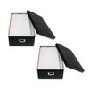 novelinks Photo Case 4" x 6" Photo Storage Box, 10 Inner Picture Storage Containers & Photo Organizer Cases, Portable Photo Craft Keeper for Photos, Crafts, Cards (Black, 2 Pack) view 1