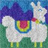 Yglnden Latch Hook Kit Animal Alpaca for Adults DIY Throw Cover Crochet Needlework Printed Canvas Decor (30x30cm/12 X12) view 1