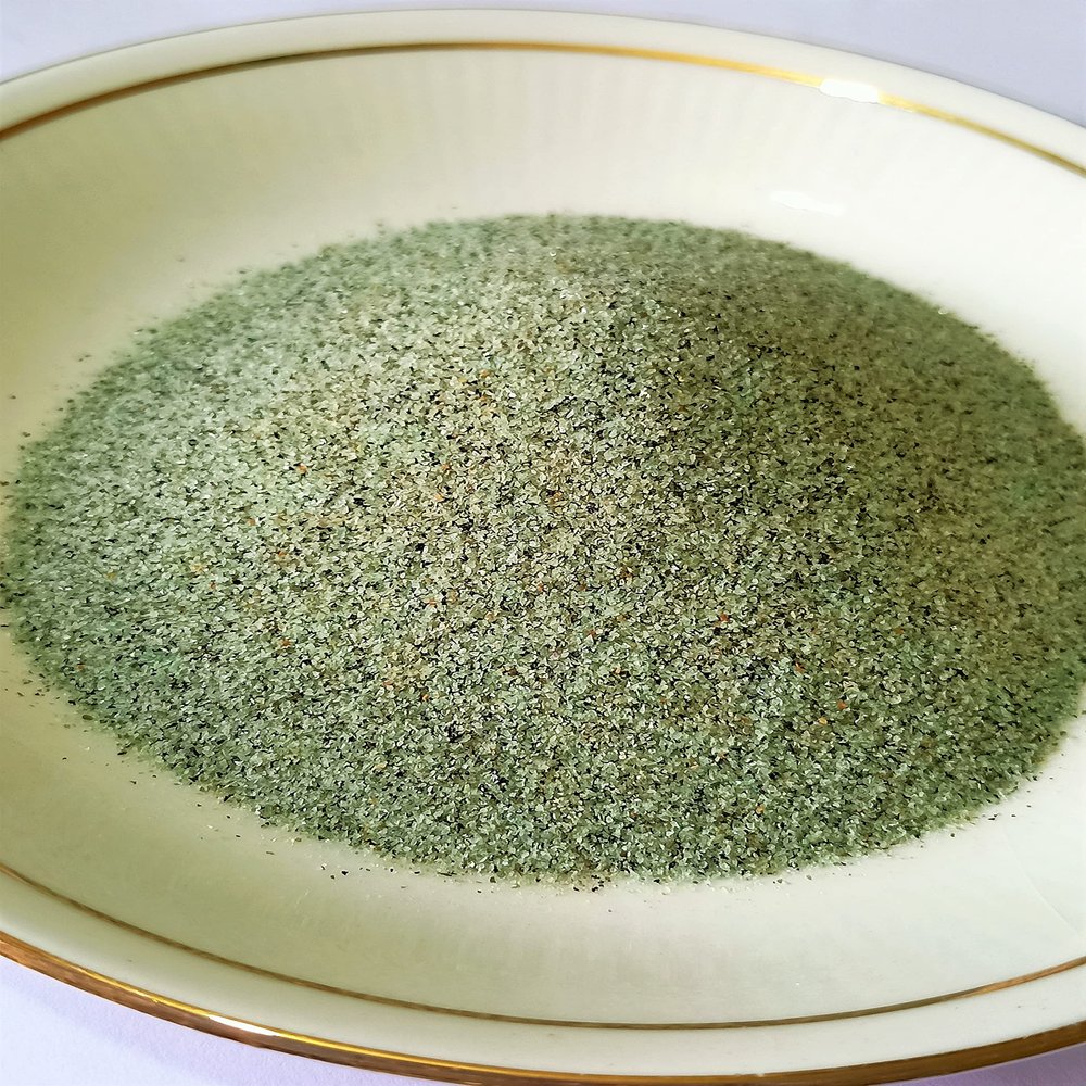 Set of 2- Natural Emerald-Orange Chalcedony Fine Crushed Powder, Great for Candle Making, Painting and So More, 300 Ct