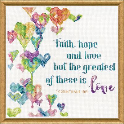 Counted Cross Stitch Faith Hope
