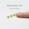 Syntego 400pcs 6mm Self Adhesive Pearls Flat Back Pearl Stickers for Crafts, Scrapbooking & DIY Craft Embellishments for Cards, Decorations, Art Projects (Lime Green) view 3