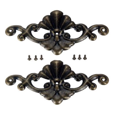 Bracket Corner Brace 2PCS Flower Corners Decorative Protectors Bracket Wooden Box Coner Protector Embellishment Findings Vintage Cover 135 * 72mm