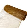 GouZaak 2 Rolls Deco Mesh Ribbon,Chocolate Brown with Gold Foil,Metallic Poly Mesh Ribbon Rolls for DIY Christmas Wreath Trees Supplies Wrapping Craft 10 in x 30 ft view 2