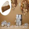 GouZaak 2 Rolls Deco Mesh Ribbon,Chocolate Brown with Gold Foil,Metallic Poly Mesh Ribbon Rolls for DIY Christmas Wreath Trees Supplies Wrapping Craft 10 in x 30 ft view 3