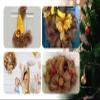 GouZaak 2 Rolls Deco Mesh Ribbon,Chocolate Brown with Gold Foil,Metallic Poly Mesh Ribbon Rolls for DIY Christmas Wreath Trees Supplies Wrapping Craft 10 in x 30 ft view 4