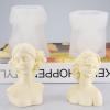 2 Pack Braid Girl Shape Portrait Candle Resin Mold - Resin Casting Silicone Molds for Home Decor & Candle Making Wave Spiral Mold view 2