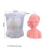 2 Pack Braid Girl Shape Portrait Candle Resin Mold - Resin Casting Silicone Molds for Home Decor & Candle Making Wave Spiral Mold view 4