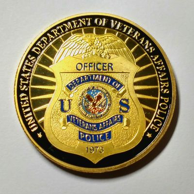 Veteran Affairs Police Government Challenge Art Coin