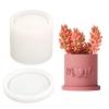 Concrete Planter Mold with Tray DIY Succulent Pots Best Mom Ever Gift Making Tools Homemade Plaster Candle Jar Silicone Mould view 1